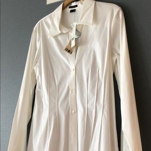 BRAND NEW Theory white button-down shirt